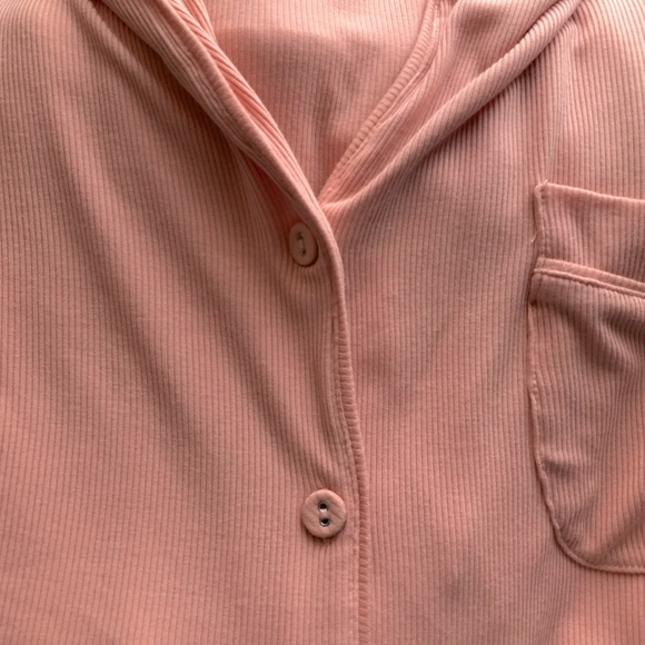 SKIMS peach ribbed super soft & stretchy button up pajama top size 2X NWOT - Picture 12 of 13